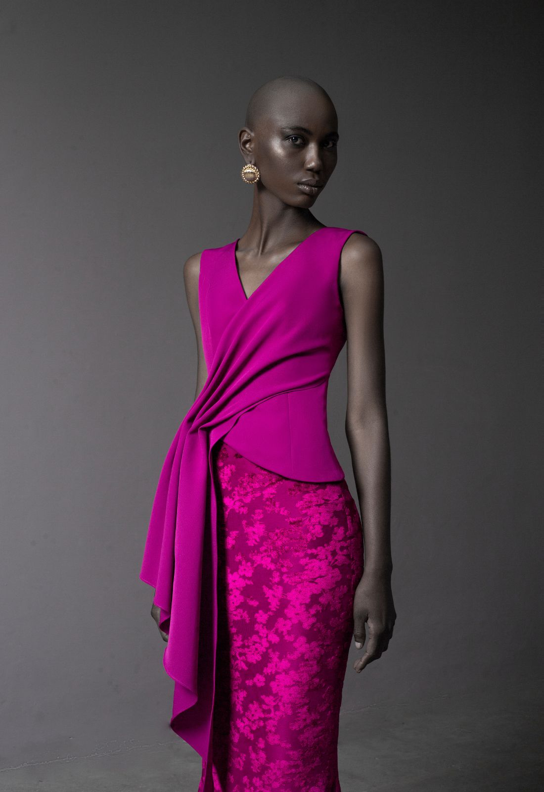 Top Madrid blanco con drapeado lateral 